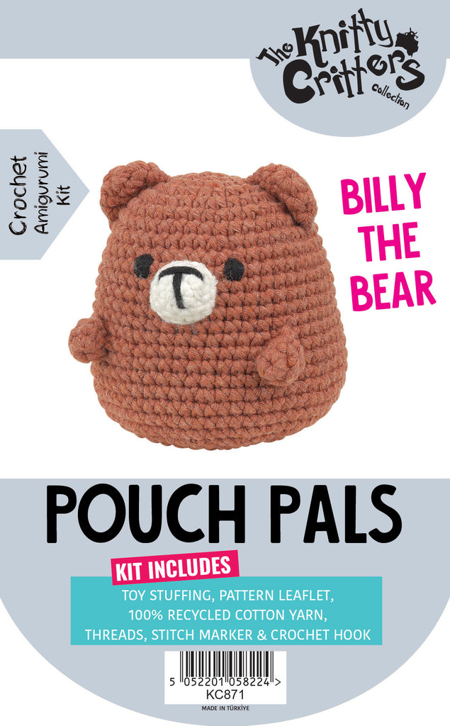 Knitty Critters - Pouch Pals - Billy The Bear