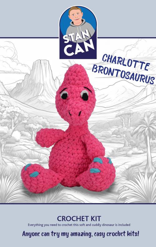 Stan Can - Dinosaur - Charlotte Brontosaurus | Amigurumi Crochet Kit