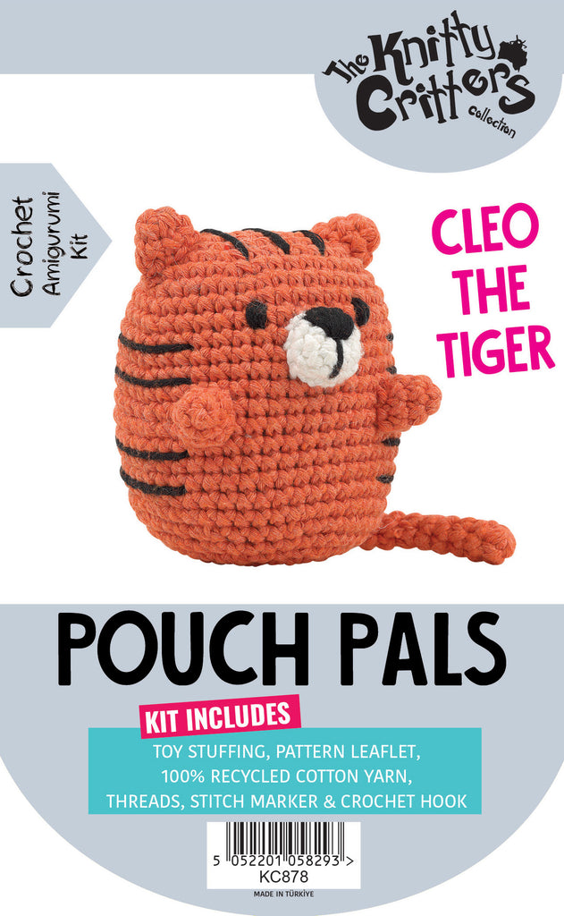 Knitty Critters - Pouch Pals - Cleo The Tiger