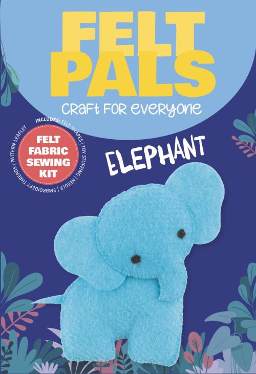 Felt Sewing Kit - Create Your Own Elephant Felt Pal | Fun Craft Project for Kids & Beginners