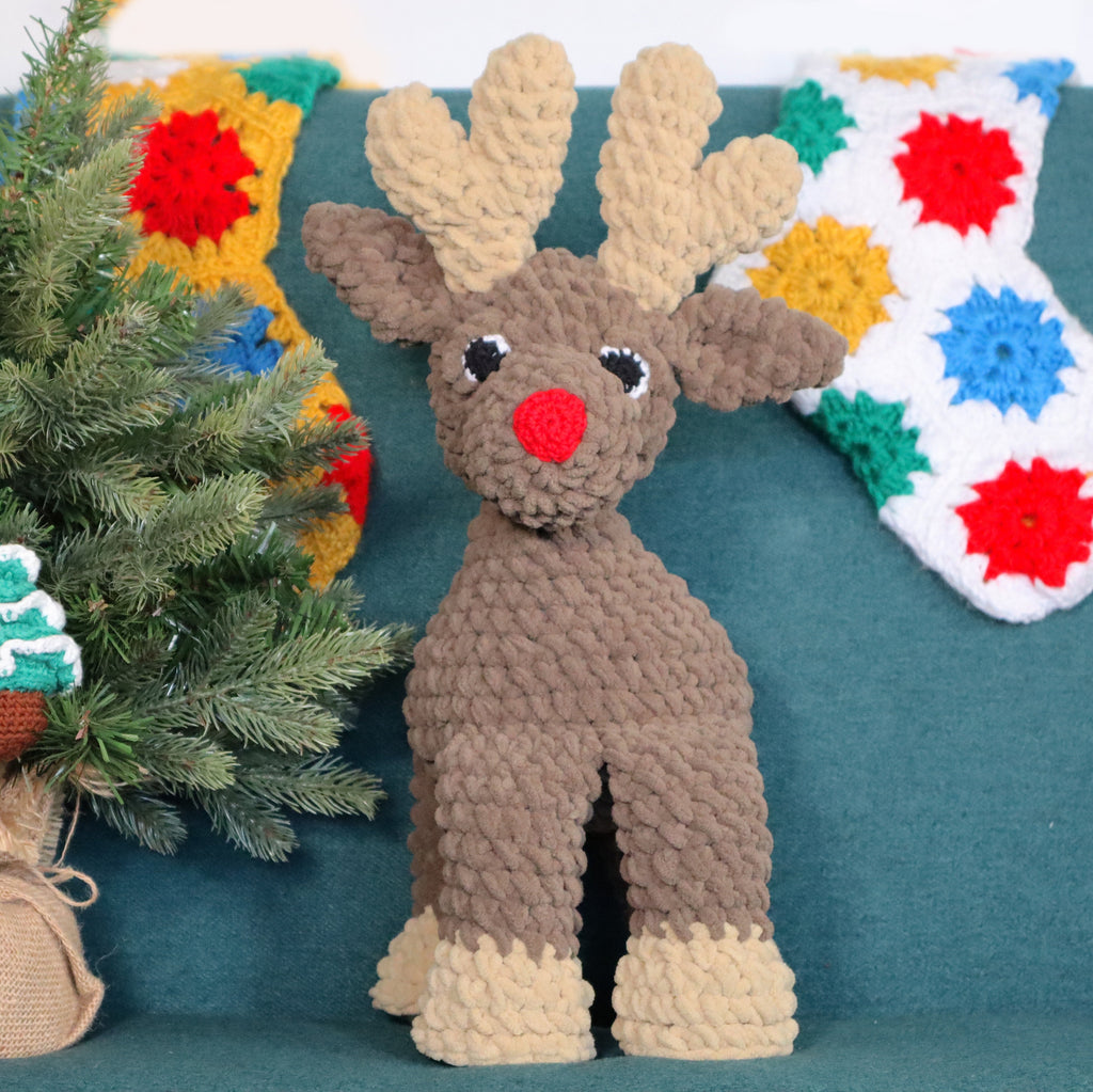 Knitty Critters - Make Christmas Crochet Kit - Holly Reindeer