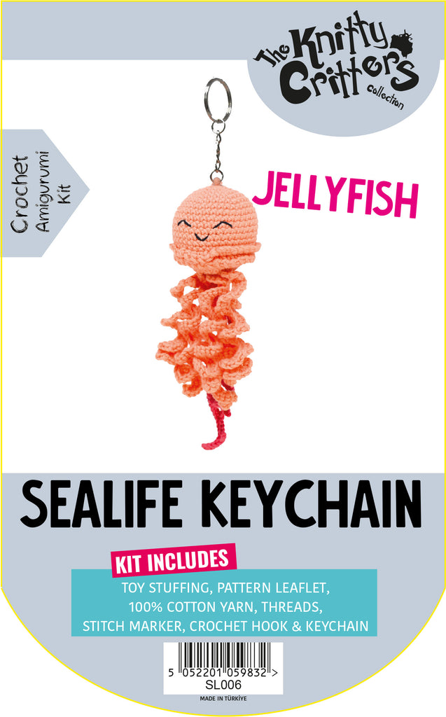 Knitty Critter - Sealife Keychain - Jellyfish