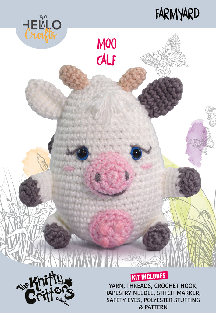 Knitty Critters - Farmyard Crochet Kit - Moo Calf