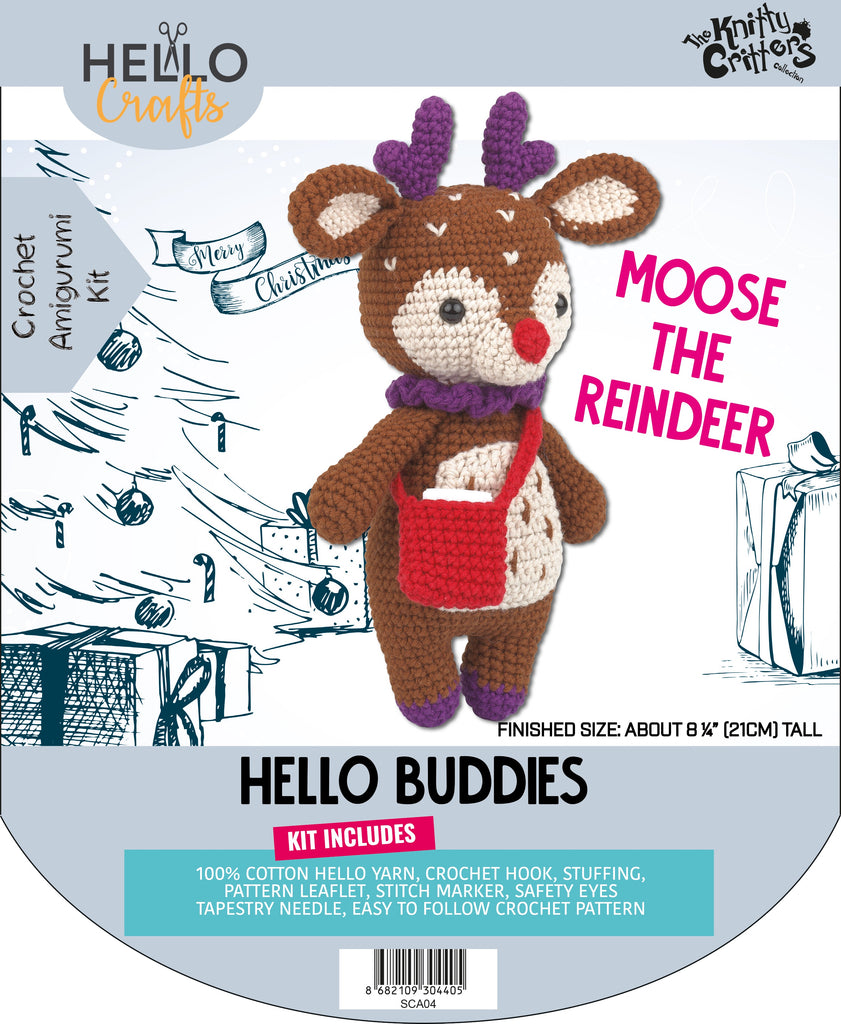 Knitty Critters - Hello Buddies  - Moose The Reindeer