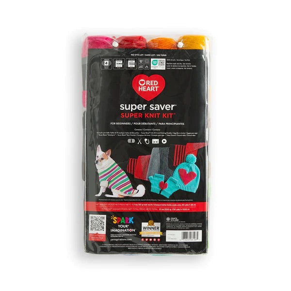 Red Heart Super Saver Super Yarn Crochet Kit with Accessories for Crochet & Amigurumi Projects