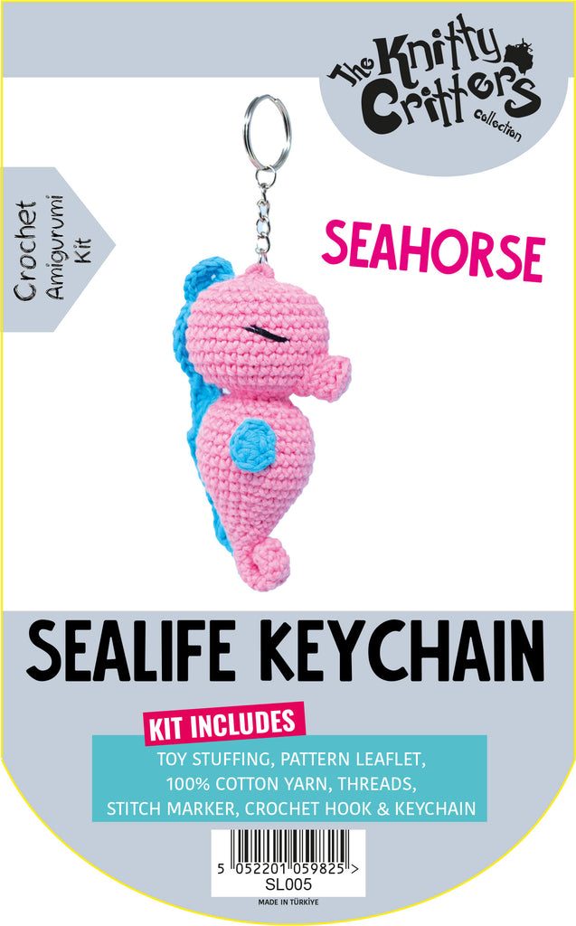 Knitty Critter - Sealife Keychain - Seahorse