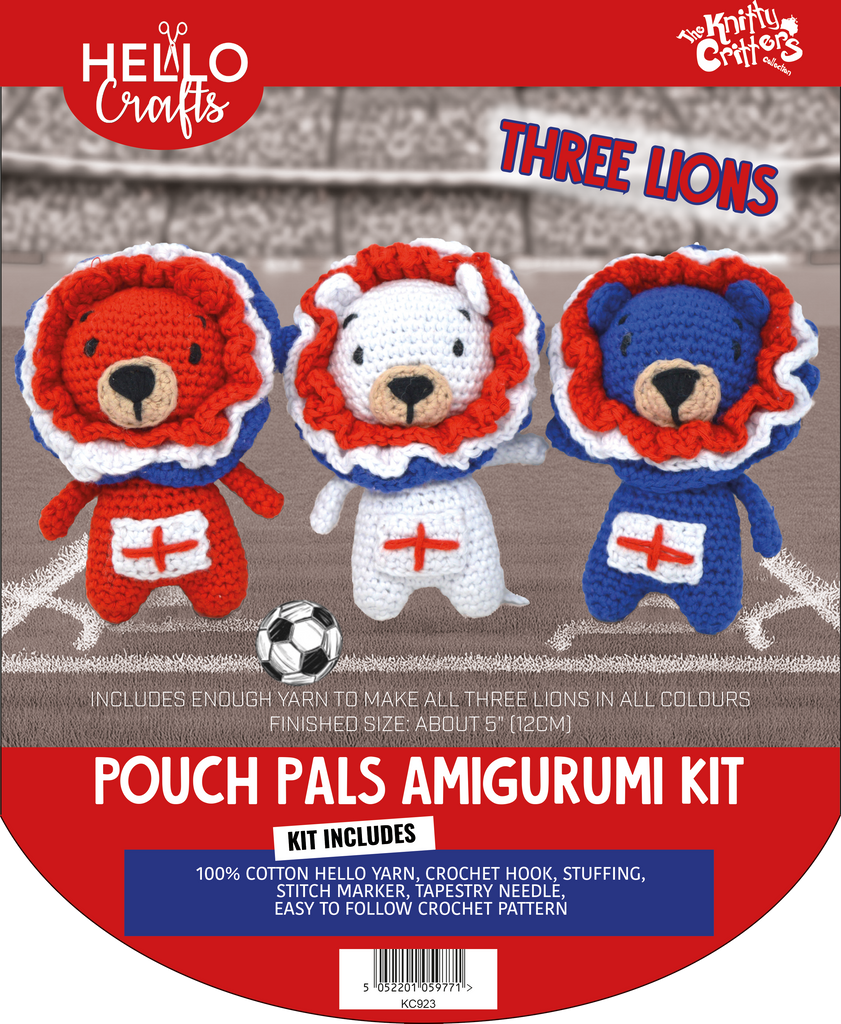 Knitty Critters - Pouch Pals - Three Lions