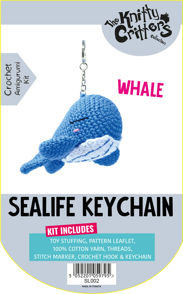 Knitty Critter - Sealife Keychain - Whale