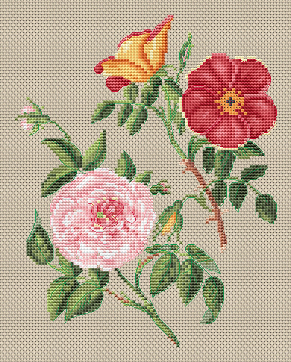 Floragenius Cross Stitch Kits - Copper & Virgin Rose by Stark – Readicut