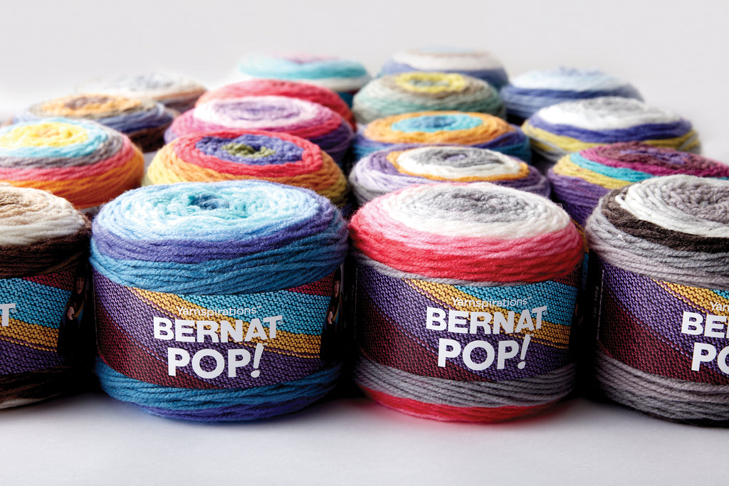 Bernat pop newest yarn lot of 10 in colorway full spectrum