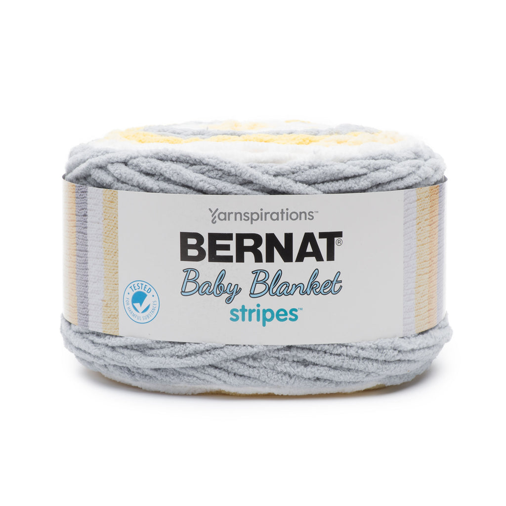 Bernat Blanket Stripes Gray Matters Yarn - 2 Pack of 300g/10.5oz -  Polyester - 6 Super Bulky - 220 Yards - Knitting/Crochet