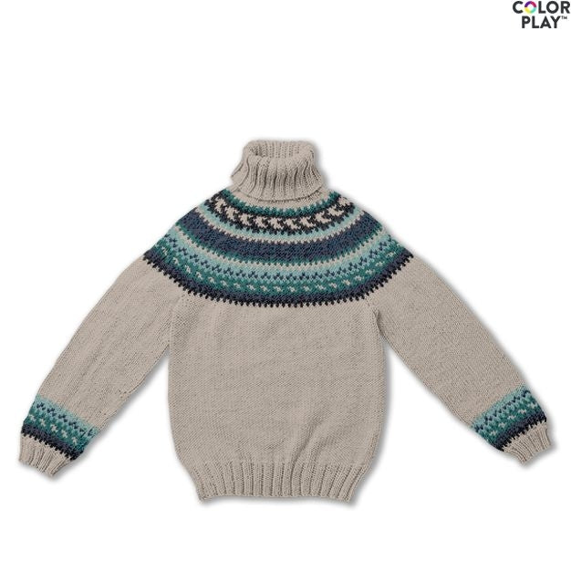 KNITTING PATTERN - Caron x Pantone Fair Isle Knit Turtleneck – Readicut